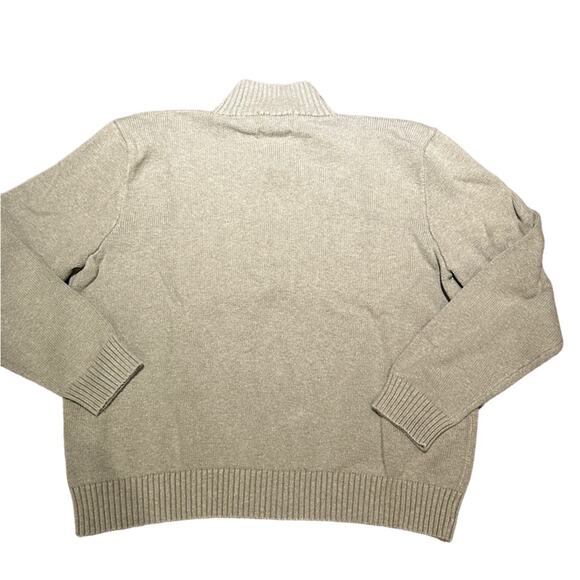 Polo Ralph Lauren Mens XXL Oatmeal Long Sleeve Cotton Quarter Zip Sweater - Picture 2 of 9